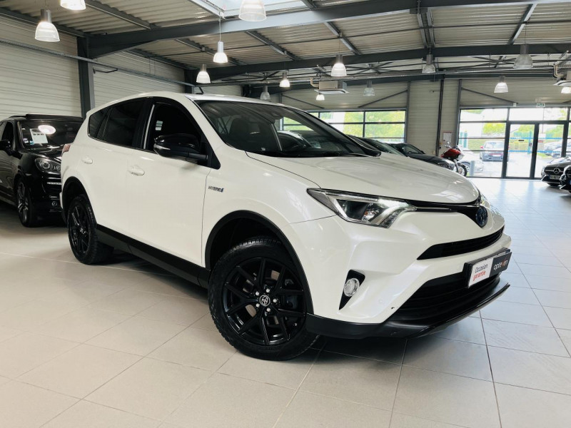 Toyota RAV4 HYBRIDE 2018 197ch 2WD Black Edition Hybride Blanc métallisé Occasion à vendre