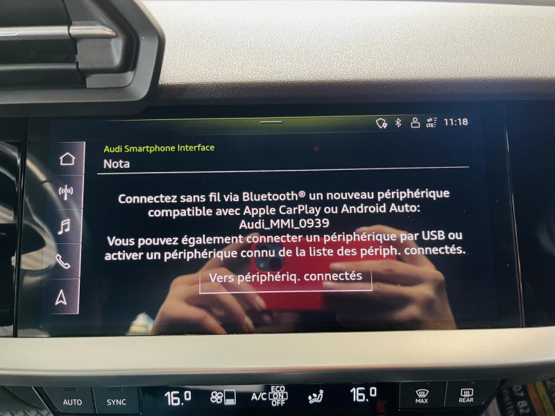 Photo 7 de l'offre de AUDI A3 SPORTBACK  40 TFSIe 204 S tronic 6 Design à 22990€ chez Occasions Champenoises