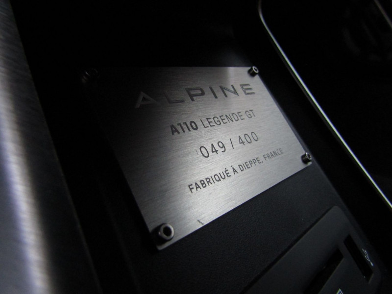 Photo 19 de l'offre de ALPINE A110 SÉRIE NUMÉROTÉE 49/400 GT LÉGENDE  252 CV  SPORT LUXE BOITE AUTO EDC + PALETTES à 73990€ chez Bougel transactions