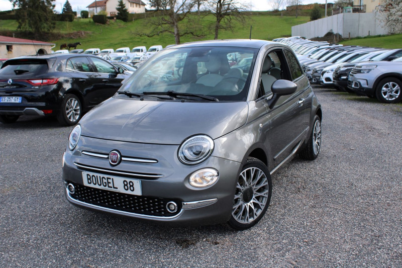 Fiat 500 II STAR 70 CV HYBRIDE GPS 3D TOIT PANO MI/CUIR USB JA 16 RADAR BLUETOOTH RÉGULATEUR ESSENCE/MICRO-HYBRID GRIS CARBONE Occasion à vendre