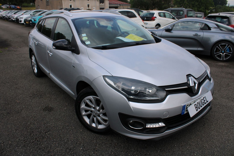 Renault MEGANE III ESTATE 1L5 DCI 110 CV ENERGY LIMITED USB GPS 3D CLIM JA 16 RADAR BLUETOOTH RÉGULATEUR Diesel GRIS BORÉAL Occasion à vendre