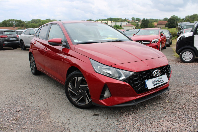 Hyundai I20 T-GDI 100 CV HYBRIDE 48V INTUITIVE GPS CARPLAY CAMÉRA JA 16 I-COKPIT RÉGULATEUR Hybride ROUGE EMOTION Occasion à vendre