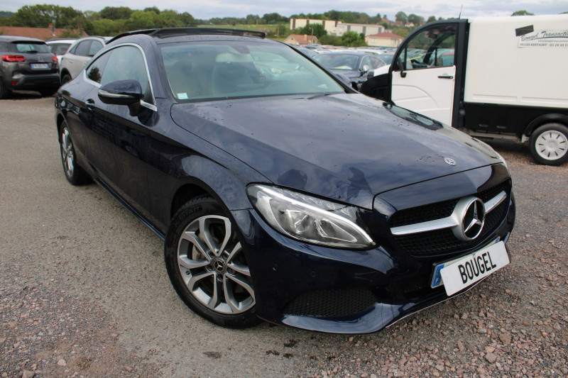 Mercedes CLASSE C COUPE II (205) 250 EXÉCUTIVE 204 CV GPS 3D CAMÉRA FULL LED JA 17 USB TOIT PANO BOITE 9G-TRO Diesel BLEU SAPHIR Occasion à vendre