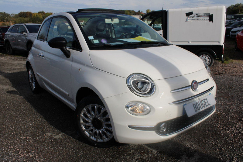 Fiat 500C CABRIOLET PACK LOUNGE 70 CV ÉCRAB TACTILE USB JA 15 RADAR BLUETOOTH RÉGULATEUR Essence BLANC CAPOTE NO Occasion à vendre