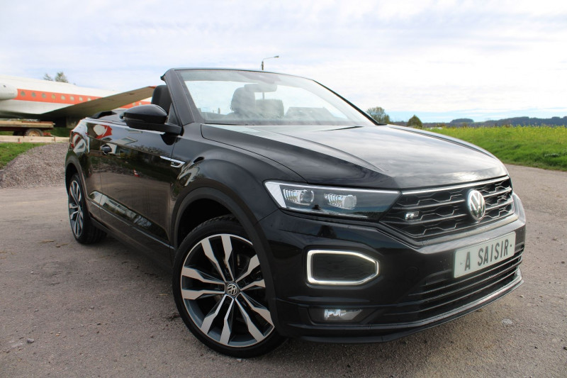 Volkswagen T-ROC CABRIOLET R-LINE TSI 150 CV GPS 3D FULL LED MP3 CAMÉRA I-COKPIT USB JA 19 BOITE AUTO DSG-7 Essence NOIR DIAMAND Occasion à vendre