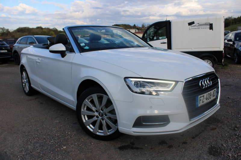 Audi A3 CABRIOLET DESIGN LUXE 2L TDI 150 CV GPS 3D JA 17 XÉNON+ LED BLUETOOTH USB BOITE S-TRONIC-7 Diesel BLANC NACRÉ Occasion à vendre