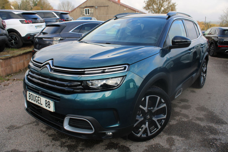 Citroen C5 AIRCROSS 1L6 HYBRID 225 SHINE LUXE BICOLOR EAT8 BOITE AUTO PALETTE CAMÉRA GPS CUIR  JA 19 Hybride BLEU TOIT NOIR Occasion à vendre