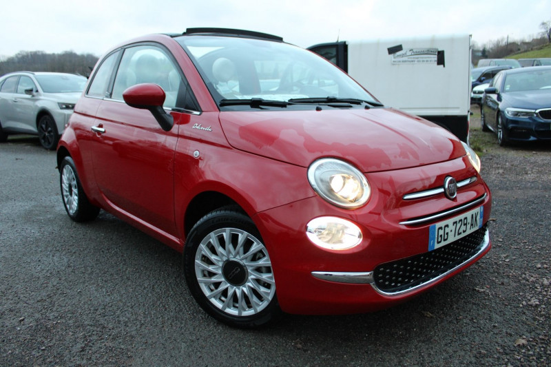 Fiat 500C CABRIOLET DOLCEVITA HYBRIDE GPS CONNECT USB RÉGULATEUR BLUETOOTH CUIR LEDS CLIM Hybride ROUGE CAPRI Occasion à vendre