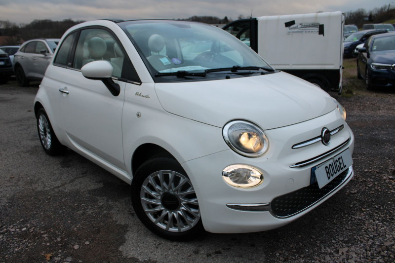 Fiat 500C CABRIOLET DOLCEVITA HYBRIDE GPS CONNECT USB RÉGULATEUR BLUETOOTH CUIR LEDS CLIM Hybride BLANC CRISTAL Occasion à vendre