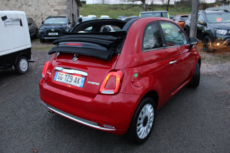 Photo 2 de l'offre de FIAT 500C CABRIOLET DOLCEVITA HYBRIDE GPS CONNECT USB RÉGULATEUR BLUETOOTH CUIR LEDS CLIM à 12990€ chez Bougel transactions