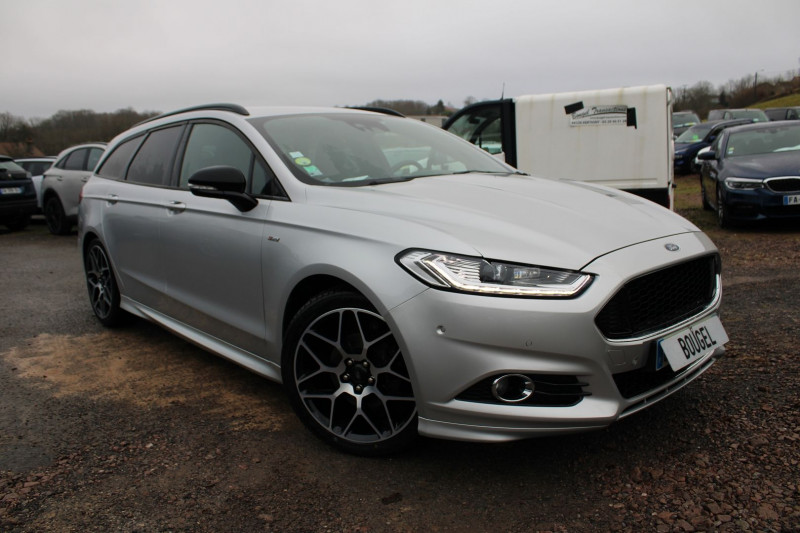 Ford MONDEO SW 2L TDCI 180 CV ST-LINE POWERSHIFT BVA.6 CAMÉRA GRAND GPS 2X USB JANTES 19  CUIR Diesel GRIS ALU Occasion à vendre