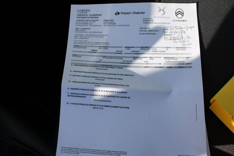 Photo 15 de l'offre de CITROEN C3 III FEEL BUSINESS ESSENCE 83 CV GPS USB RÃGULATEUR BLUETOOTH CLIMAT  4 VITRES ELECT à 10900€ chez Bougel transactions