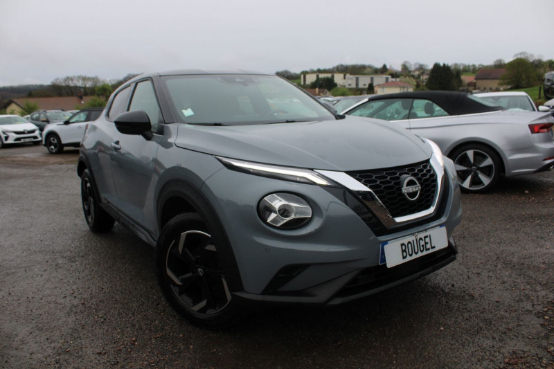 Nissan JUKE III 1L DIG-T 114 CV N-CONNECT CAMÃRA CUIR GPS LINK USB FULL LEDS CLIM AUTO  BOITE 6V Essence GRIS TOIT NOIR Occasion à vendre