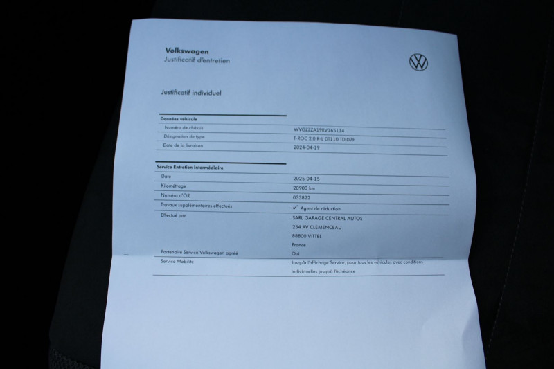 Photo 18 de l'offre de VOLKSWAGEN T-ROC II 2L TDI 150 CV R-LINK GPS 3D CAMÃRA FULL LED ATTELAGE I-COKPIT USB BOITE AUTO DSG à 33500€ chez Bougel transactions