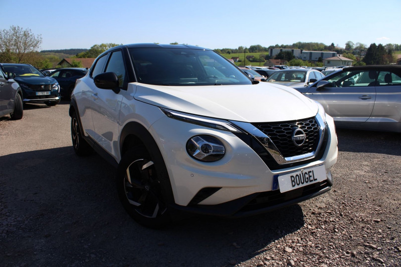 Nissan JUKE III 1L DIG-T 114 CV N-CONNECT CAMÃRA CUIR GPS LINK USB FULL LEDS CLIM AUTO  BOITE 6V Essence BLANC TOIT NOIR Occasion à vendre
