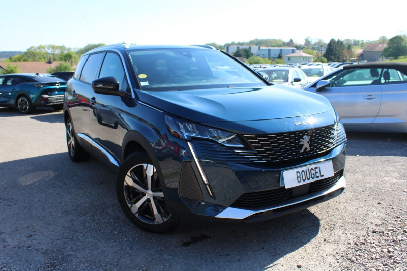 Peugeot 5008 PHASE 4 ALLURE PACK BOITE 6V CAMÃRA 180 GPS RÃGULATEUR BLUETOOTH CUIR FULL LEDS 7 PLACES Diesel BLEU BOURRASQUE Occasion à vendre