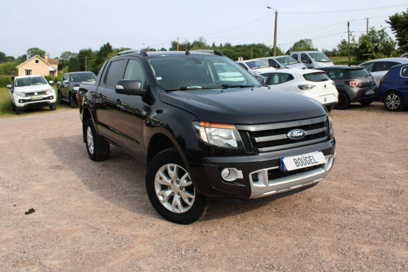 Ford RANGER 3L2 WILDTRAK TDCI 200CV 4X4 PICK-UP BOITE AUTO CUIR CAMÃRA GPS USB CLIM ATTELAGE Diesel NOIR MOUTAIN Occasion à vendre
