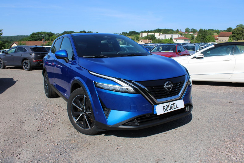 Nissan QASHQAI 5 E-POWER 190 CV TEKNA CAMÃRA 360 CUIR GRAND GPS 3D RÃGULATEUR PARK ASSIST ESP ABS Hybride BLEU MIAMI Occasion à vendre