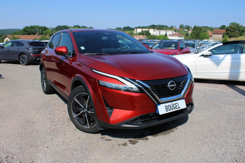 Nissan QASHQAI 5 E-POWER 190 CV TEKNA CAMÃRA 360 CUIR GRAND GPS 3D RÃGULATEUR PARK ASSIST ESP ABS Hybride ROUGE PASSION Occasion à vendre