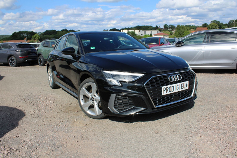 Audi A3 SPORTBACK TFSI 150 CV S-LINE HYBRIDE GPS 3D CAMÃRA JA 18 I-COKPIT FULL LED BOITE S-TRONIC Essence NOIR MYTHOS Occasion à vendre