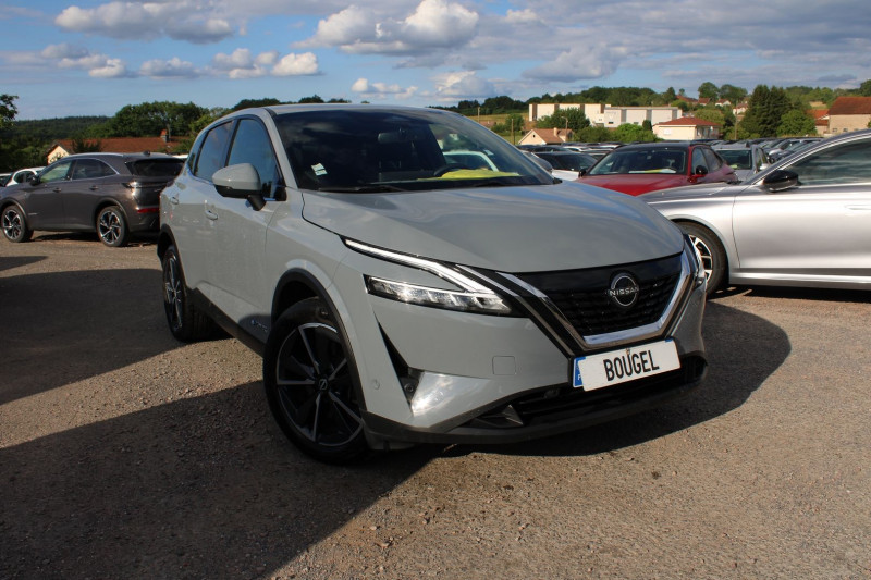 Nissan QASHQAI 5 E-POWER 190 CV TEKNA CAMÃRA 360 CUIR GRAND GPS 3D RÃGULATEUR PARK ASSIST ESP ABS Hybride GRIS NARDO Occasion à vendre