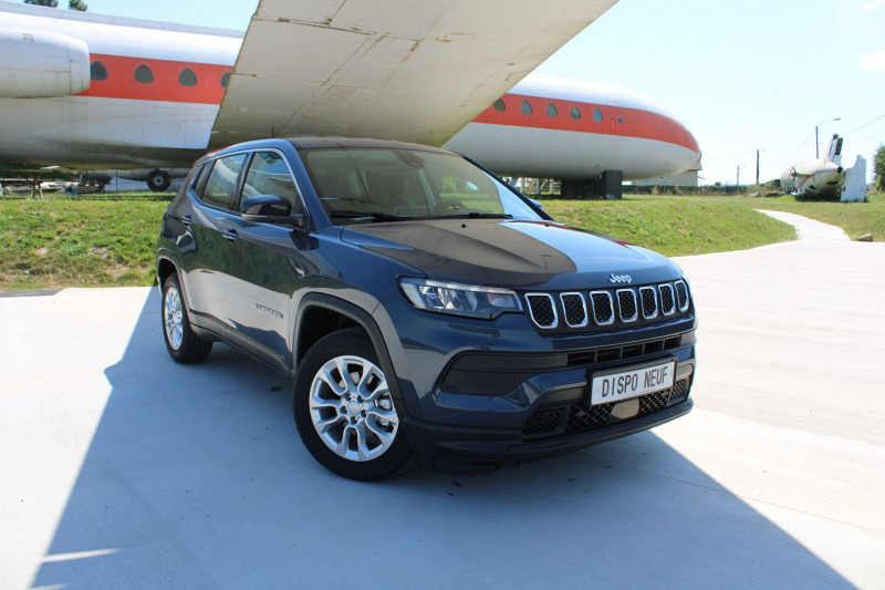 Jeep COMPASS LONGITUDE TURBO 130 BOITE 6V CAMÃRA GPS LINK USB RÃGULATEUR BLUETOOTH FULL LEDS Essence BLUE SHADE Occasion à vendre