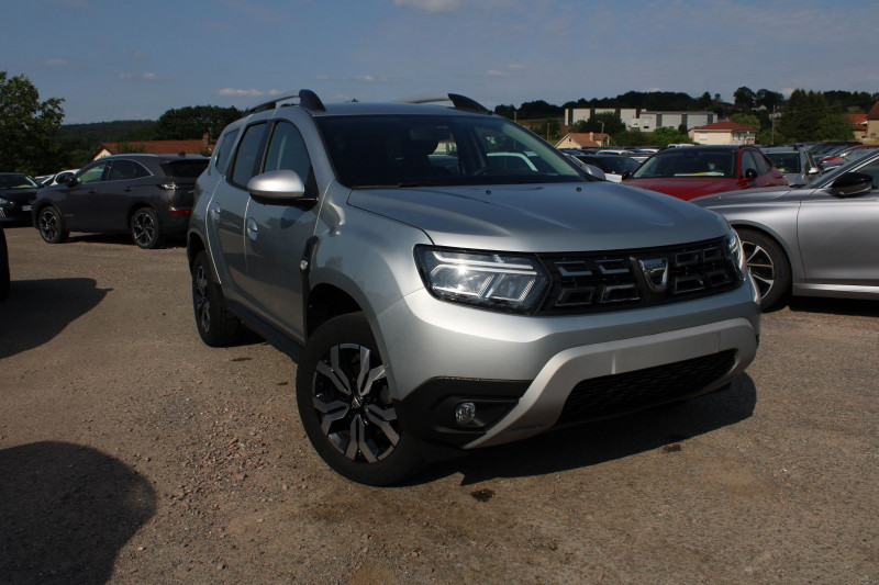 Dacia DUSTER III 1L3 TCE 130 CV PRESTIGE 4X2 CAMÃRA GPS RÃGULATEUR BLUETOOTH CLIM AUTO USB JA 17 Essence GRIS PLATINE Occasion à vendre