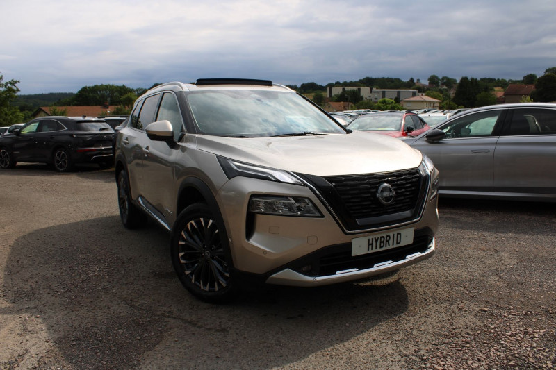 Nissan  X-TRAIL PHASE 4 TEKNA E-POWER 204 CV GPS 3D CAMÃRA STORES RE JA 19 TOIT PANO I-COKPIT BOITE AUTO Hybride GRIS PERLÃ Occasion à vendre