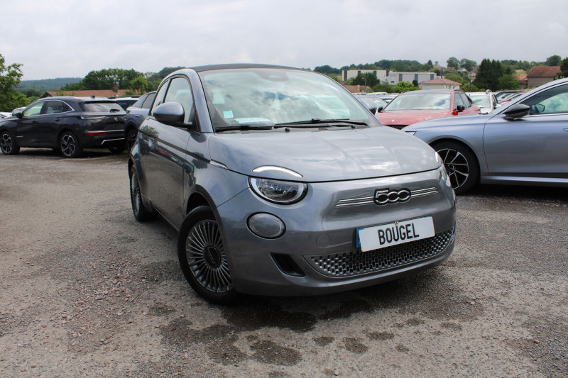 Fiat 500C 42 KWH ICONE ELECT CABRIOLET BOITE AUTO RADARS GRAND GPS USB LEDS RÃGULATEUR ABS Electrique MINERAL GREY Occasion à vendre