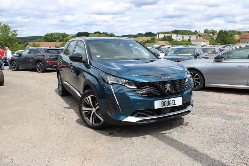 Peugeot 5008 PHASE 4 ALLURE PACK EAT8 BOITE AUTO PALETTE HYBRID 136 CV CAMÃRA 180 MI CUIR  7 PLACES Hybride BLEU CELEBES Occasion à vendre