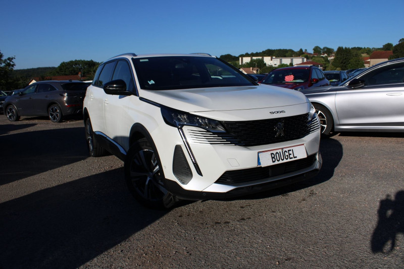 Peugeot 5008 PHASE 4 ALLURE PACK EAT8 BOITE AUTO PALETTE HYBRID 136 CV CAMÃRA 360 MI CUIR  7 PLACES Hybride BLANC NACRÃ Occasion à vendre