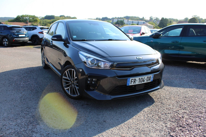 Kia RIO GT-LINE PREMIUM T-GDI 120 CV GPS 3D CAMÃRA AUDIO USB JA 17 BLUETOOTH RÃGULATEUR Essence GRIS CARBONE Occasion à vendre