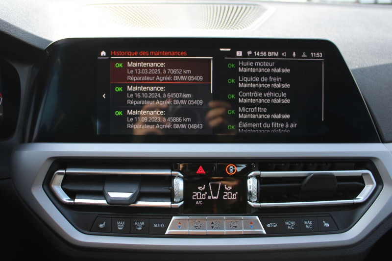 Photo 19 de l'offre de BMW SERIE 3 (G20) 320 DA LOUNGE 190 CV "X-DRIVE" GPS 3D CAMÃRA JA 18 FULL LED I-COKPIT BOITE AUTO à 26500€ chez Bougel transactions