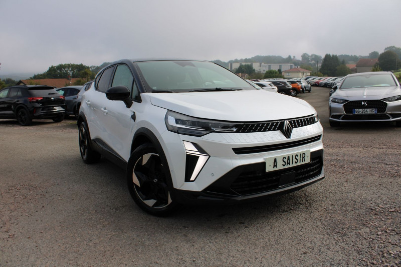 Renault CAPTUR 5 TCE 160 CV TECHNO HYBRIDE GPS 3D CAMÃRA USB JA 18 I-COKPIT FULL LED BOITE AUTO Hybride BLANC / TOIT NOIR Occasion à vendre