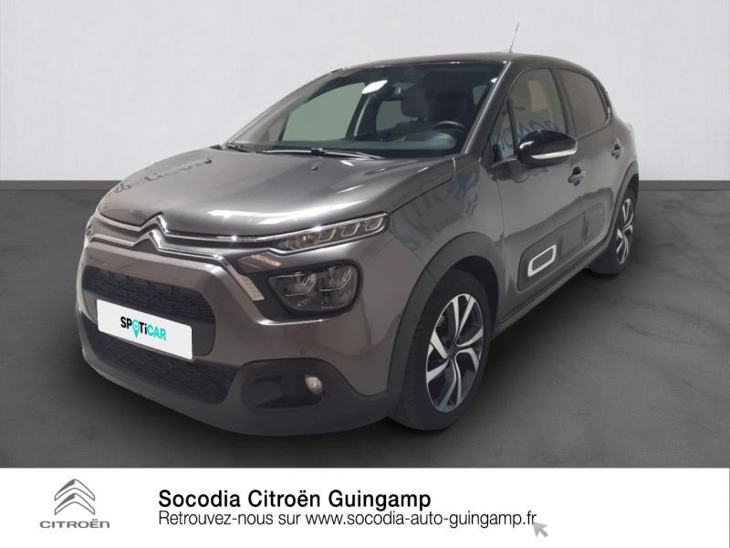 Citroen C3 1.2 PureTech 83ch S&S Shine Pack 123g Essence Gris Platinium (M) - Noir Onyx Occasion à vendre