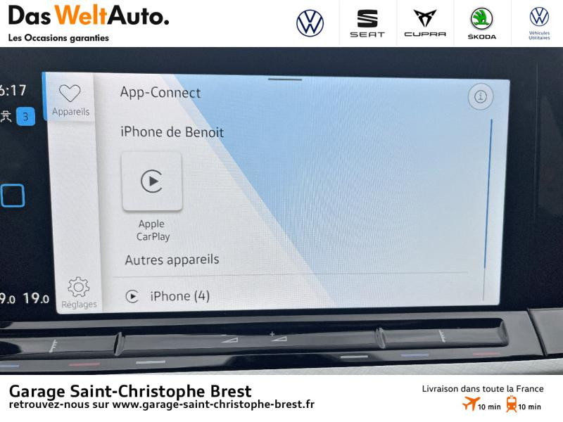 Photo 18 de l'offre de VOLKSWAGEN Golf 2.0 TDI 115ch Life Business DSG7 à 22990€ chez Garage Saint Christophe - Volkswagen Brest