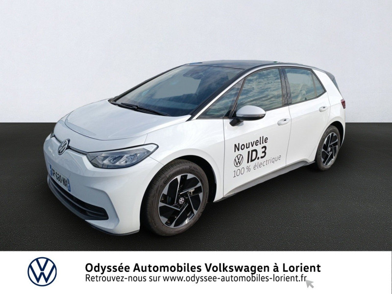 Volkswagen ID.3 204ch Pro Performance 58 kWh Life Plus Electrique Blanc Glacier Métal/Toit/Hayon Noir Occasion à vendre