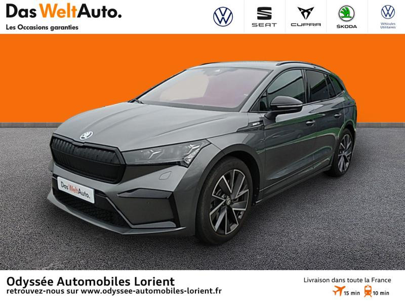 Skoda Enyaq iV Electrique 204ch Version  80 Sportline Electrique Gris Graphite métallisée Occasion à vendre