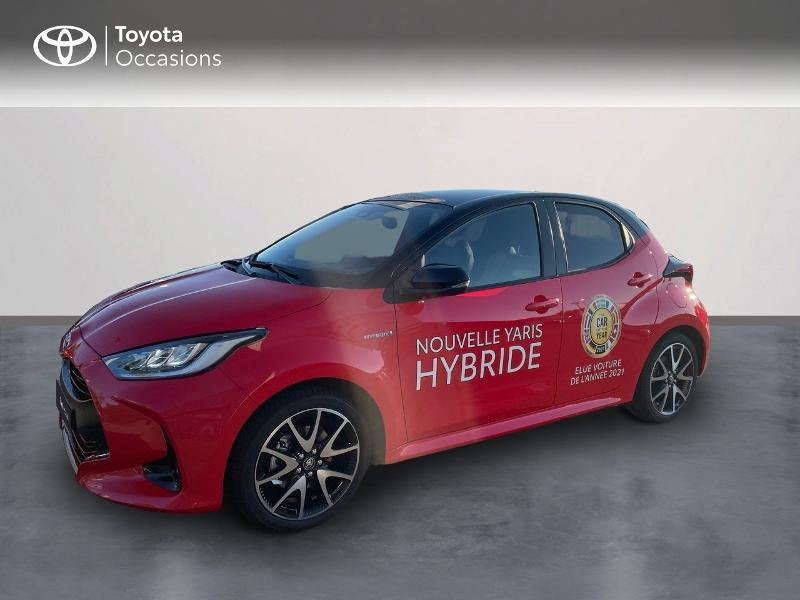 Toyota Yaris 116h Première 5p Hybride Bi-ton Rouge Fusion / Toit noir Occasion à vendre