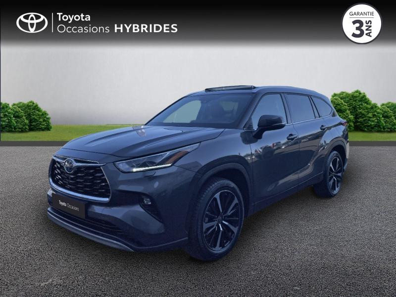 Toyota Highlander Hybrid 248ch Lounge AWD-I Hybride Gris Atlas métallisé Occasion à vendre