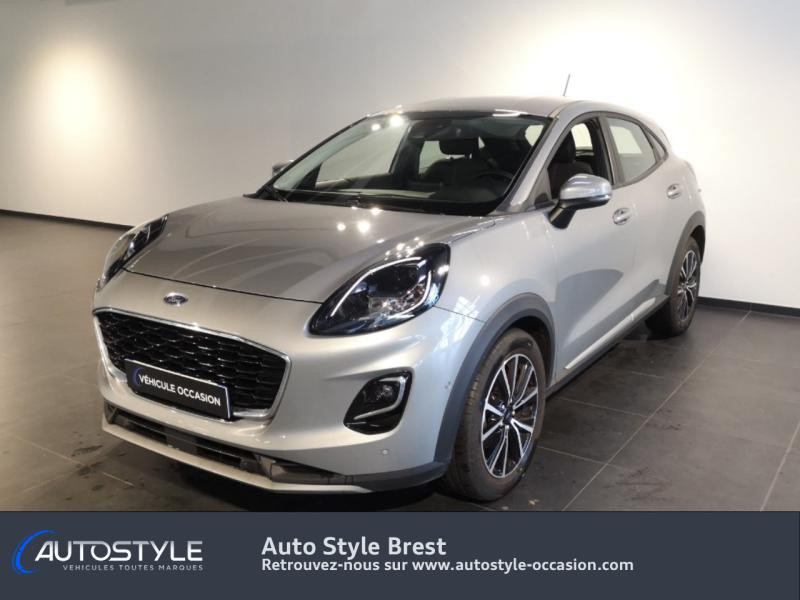Ford Puma 1.0 EcoBoost 125ch mHEV Titanium Business Essence/Micro-Hybride Gris Solar Métallisée Occasion à vendre