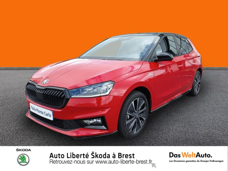 Skoda Fabia 1.0 TSI 95ch Monte Carlo Essence Rouge Velvet métallisé premium Occasion à vendre