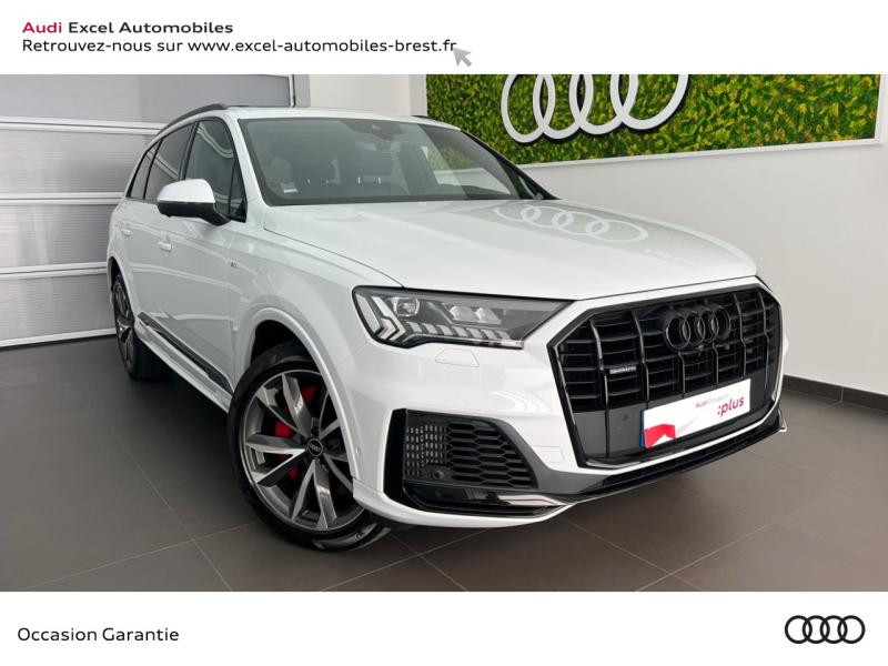 Audi Q7 55 TFSI e 380ch S line quattro Tiptronic 5 places Hybride Blanc Glacier métallisé Occasion à vendre